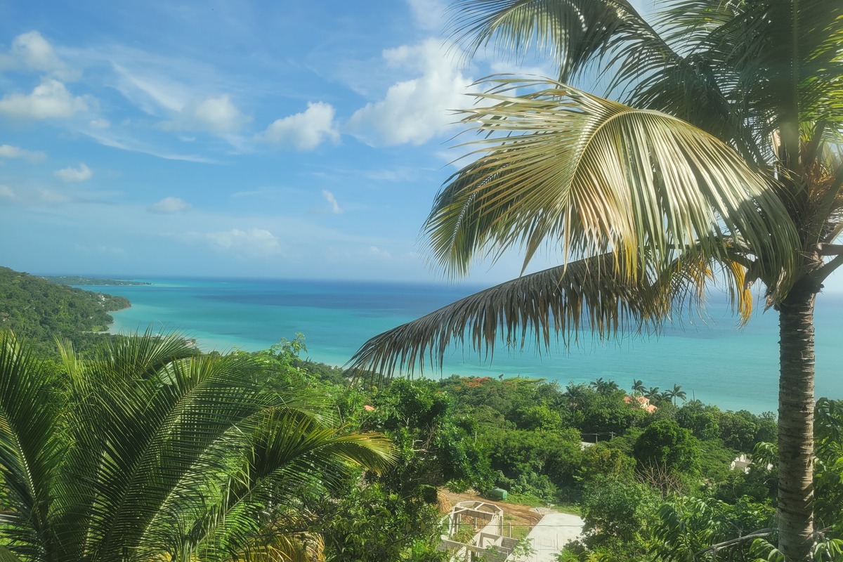 jamaica overlooking sea