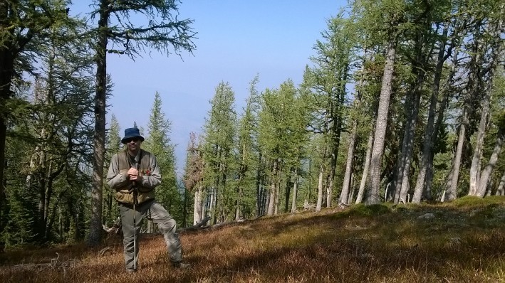 Dr. Soule at Carlton Ridge Research Natural Area, Montana